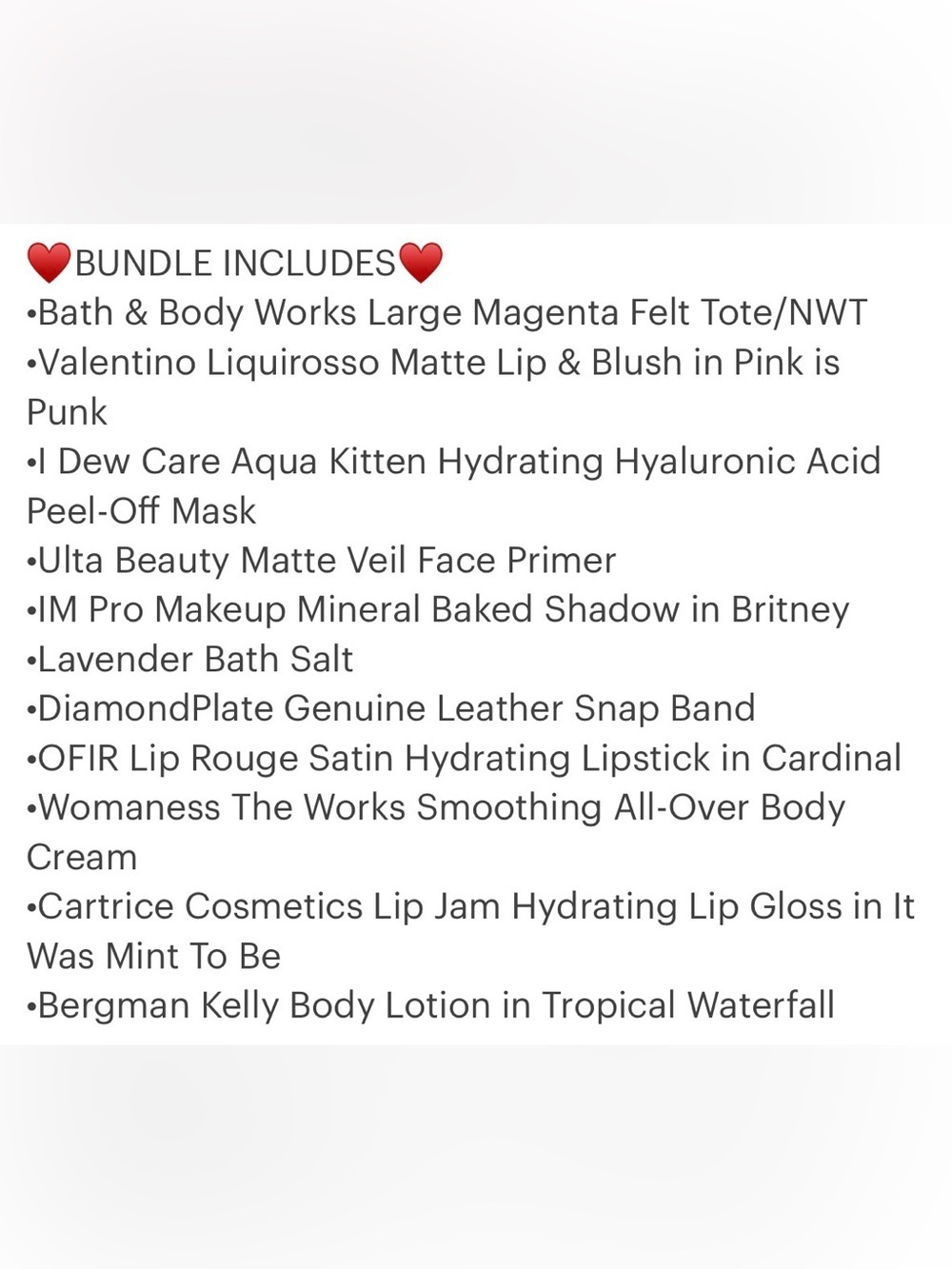 ♥️BBW,VALENTINO & MORE♥️(GET 2 RANDOM ITEMS) - Picture 2 of 4